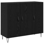 Casa si Gradina - Mobilier - Comode si corpuri - Comode - Bufet Stejar negru 90 x 34 x 80 cm Lemn compozit - Infinity.ro