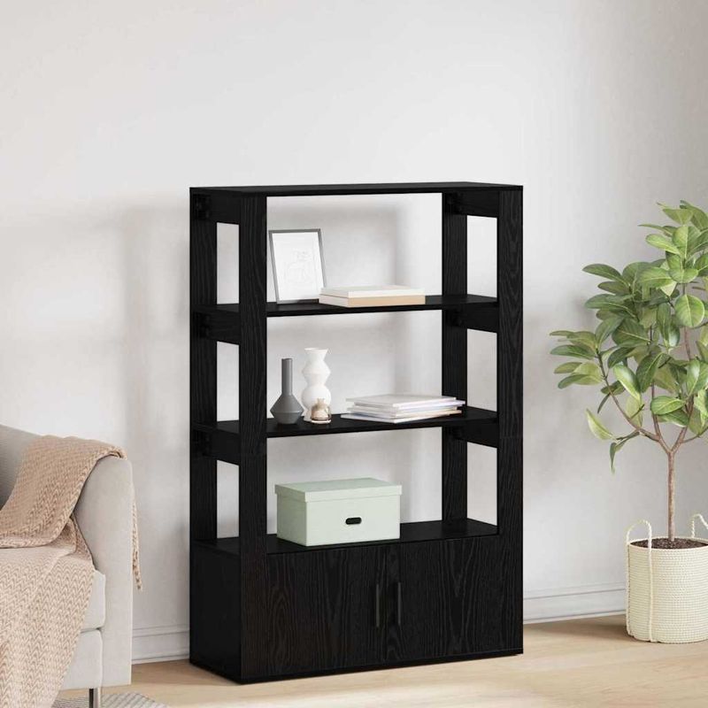 Casa si Gradina - Mobilier - Comode si corpuri - Comode - Bufet Stejar negru 30 x 80 x 119.5 cm Lemn compozit - Infinity.ro