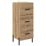 Casa si Gradina - Mobilier - Comode si corpuri - Comode - Bufet stejar artizanal 34 x 34.5 x 90 cm Lemn compozit - Infinity.ro