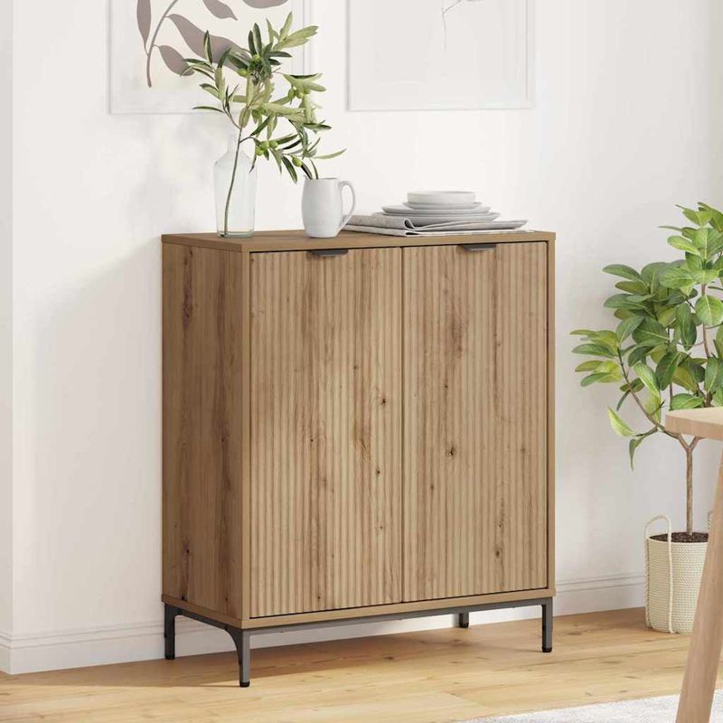 Casa si Gradina - Mobilier - Comode si corpuri - Comode - Bufet stejar artizanal 69.5 x 33 x 82 cm Lemn compozit - Infinity.ro
