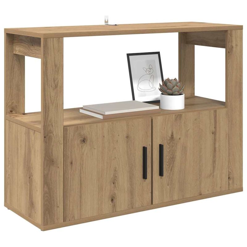 Casa si Gradina - Mobilier - Comode si corpuri - Comode - Bufet stejar artizanal 80 x 30 x 60 cm Lemn compozit - Infinity.ro
