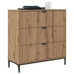 Casa si Gradina - Mobilier - Comode si corpuri - Comode - Bufet stejar artizanal 79.5 x 33 x 82 cm Lemn compozit - Infinity.ro