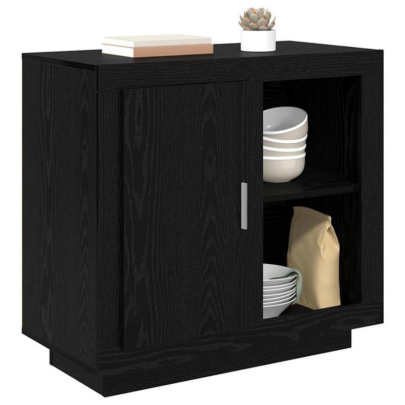 Casa si Gradina - Mobilier - Comode si corpuri - Comode - Bufet Stejar negru 40 x 80 x 75 cm Lemn compozit - Infinity.ro