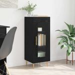 Casa si Gradina - Mobilier - Comode si corpuri - Comode - Bufet Stejar negru 34 x 34.5 x 90 cm Lemn compozit - Infinity.ro