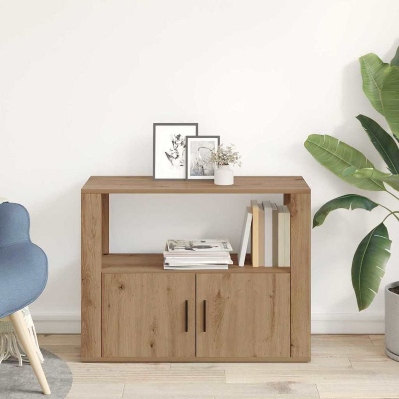 Casa si Gradina - Mobilier - Comode si corpuri - Comode - Bufet stejar artizanal 80 x 30 x 60 cm Lemn compozit - Infinity.ro