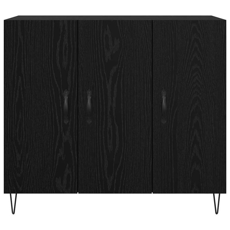 Casa si Gradina - Mobilier - Comode si corpuri - Comode - Bufet Stejar negru 90 x 34 x 80 cm Lemn compozit - Infinity.ro
