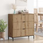Casa si Gradina - Mobilier - Comode si corpuri - Comode - Bufet stejar artizanal 79.5 x 33 x 82 cm Lemn compozit - Infinity.ro