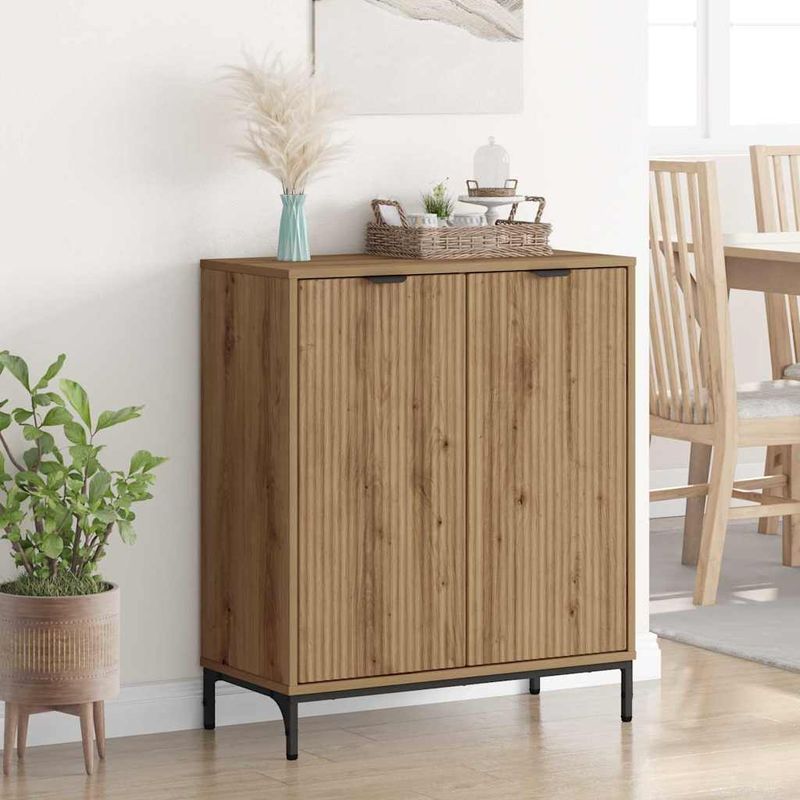 Casa si Gradina - Mobilier - Comode si corpuri - Comode - Bufet stejar artizanal 69.5 x 33 x 82 cm Lemn compozit - Infinity.ro