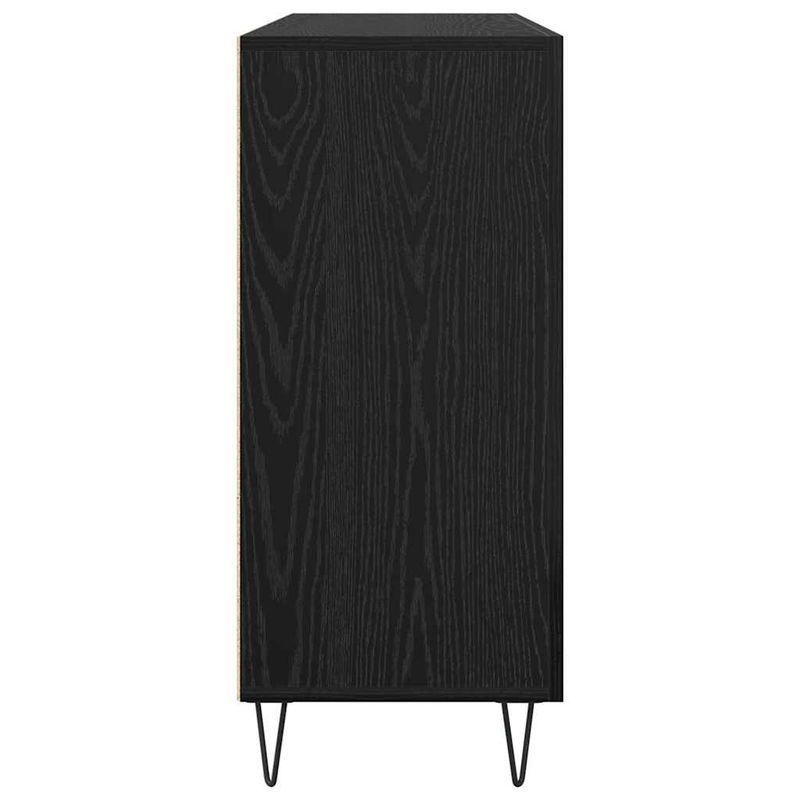 Casa si Gradina - Mobilier - Comode si corpuri - Comode - Bufet Stejar negru 90 x 34 x 80 cm Lemn compozit - Infinity.ro