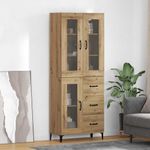 Casa si Gradina - Mobilier - Comode si corpuri - Corpuri bucatarie - Bufet Stejar Artizanal 69,5 x 34 x 180 cm Lemn compozit - Infinity.ro
