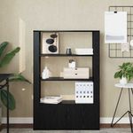 Casa si Gradina - Mobilier - Comode si corpuri - Comode - Bufet Stejar negru 30 x 80 x 119.5 cm Lemn compozit - Infinity.ro