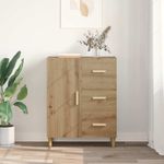 Casa si Gradina - Mobilier - Comode si corpuri - Comode - Bufet stejar artizanal 34 x 69.5 x 90 cm Lemn compozit - Infinity.ro