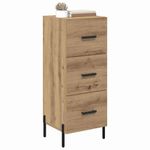 Casa si Gradina - Mobilier - Comode si corpuri - Comode - Bufet stejar artizanal 34 x 34.5 x 90 cm Lemn compozit - Infinity.ro