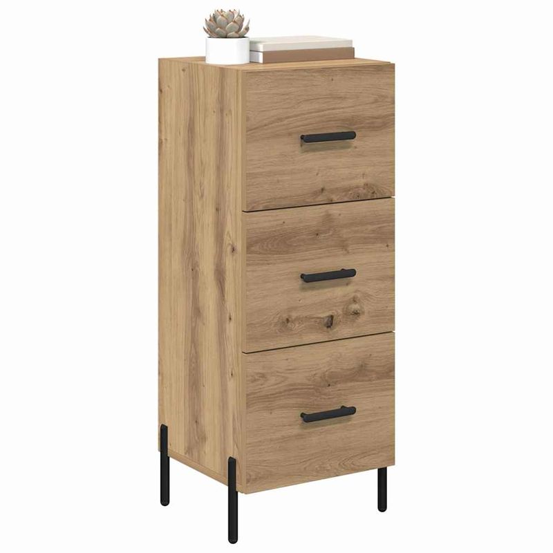 Casa si Gradina - Mobilier - Comode si corpuri - Comode - Bufet stejar artizanal 34 x 34.5 x 90 cm Lemn compozit - Infinity.ro