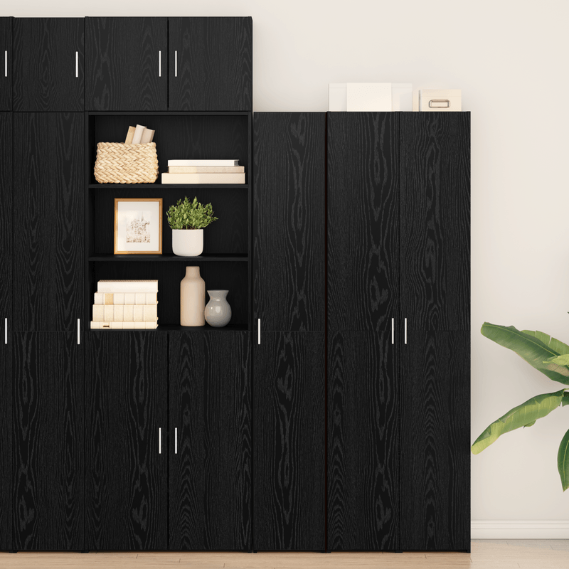 Casa si Gradina - Mobilier - Comode si corpuri - Comode - Bufet Stejar negru 30x42.5x185 cm Lemn aglomerat - Infinity.ro