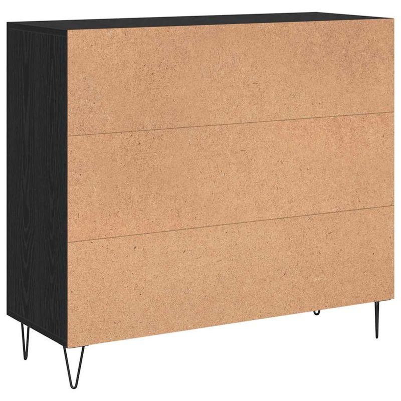 Casa si Gradina - Mobilier - Comode si corpuri - Comode - Bufet Stejar negru 90 x 34 x 80 cm Lemn compozit - Infinity.ro