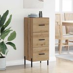 Casa si Gradina - Mobilier - Comode si corpuri - Comode - Bufet stejar artizanal 34 x 34.5 x 90 cm Lemn compozit - Infinity.ro
