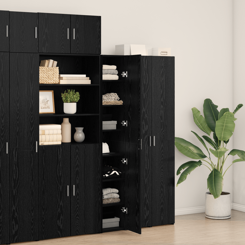 Casa si Gradina - Mobilier - Comode si corpuri - Comode - Bufet Stejar negru 30x42.5x185 cm Lemn aglomerat - Infinity.ro