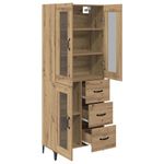 Casa si Gradina - Mobilier - Comode si corpuri - Corpuri bucatarie - Bufet Stejar Artizanal 69,5 x 34 x 180 cm Lemn compozit - Infinity.ro