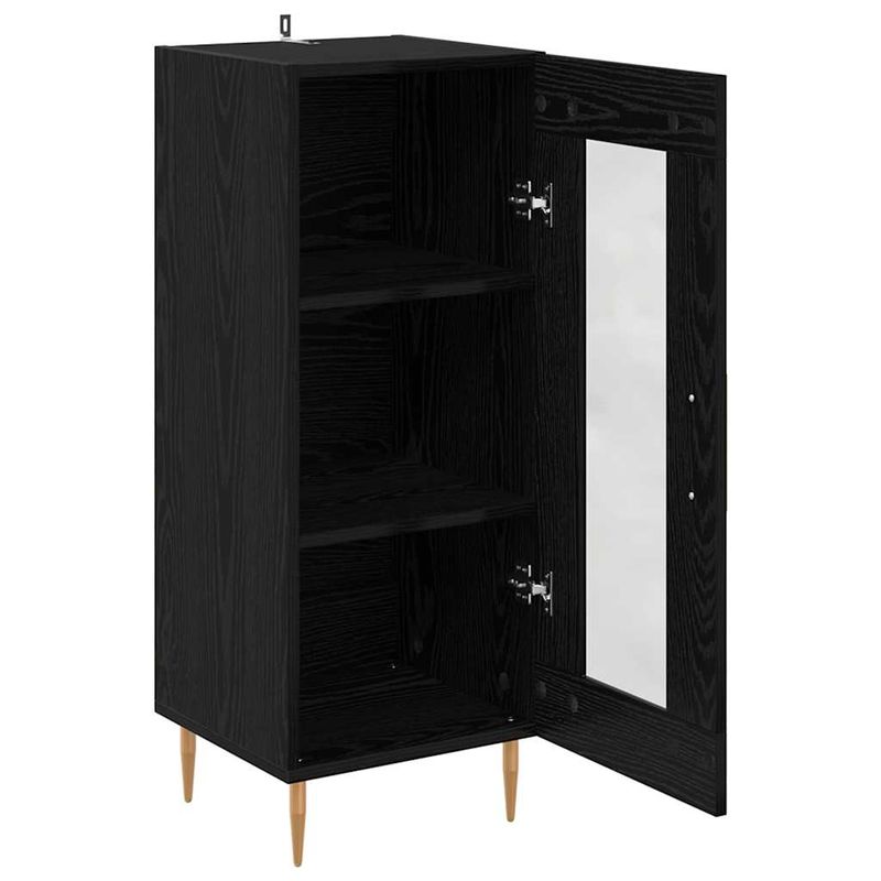 Casa si Gradina - Mobilier - Comode si corpuri - Comode - Bufet Stejar negru 34 x 34.5 x 90 cm Lemn compozit - Infinity.ro