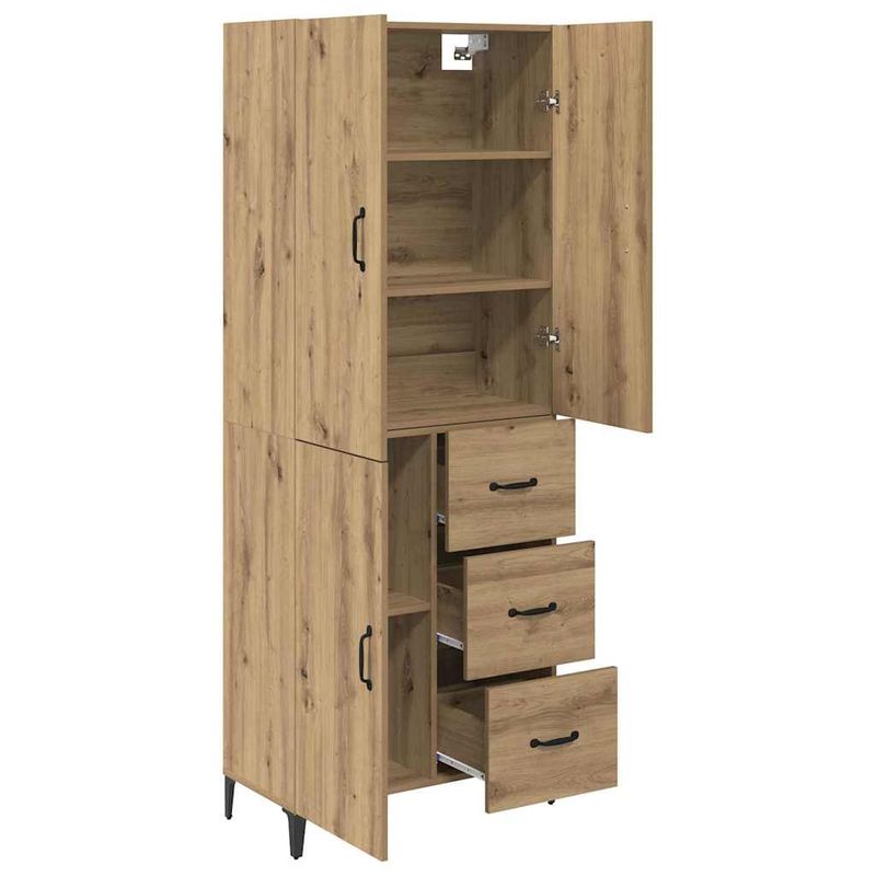 Casa si Gradina - Mobilier - Comode si corpuri - Corpuri bucatarie - Bufet Stejar Artizanal 69,5 x 34 x 180 cm Lemn compozit - Infinity.ro