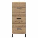 Casa si Gradina - Mobilier - Comode si corpuri - Comode - Bufet stejar artizanal 34 x 34.5 x 90 cm Lemn compozit - Infinity.ro