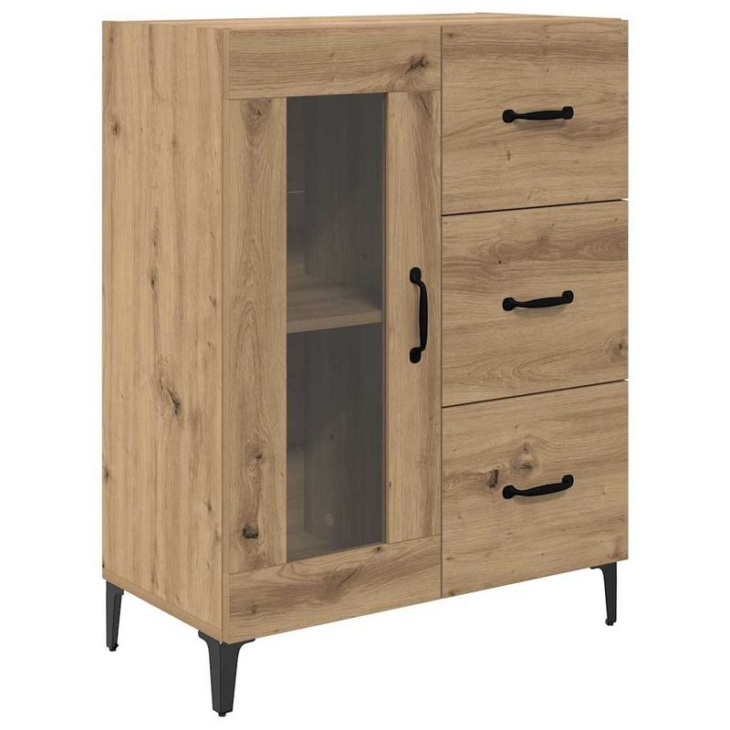Casa si Gradina - Mobilier - Comode si corpuri - Corpuri bucatarie - Bufet Stejar Artizanal 69,5 x 34 x 180 cm Lemn compozit - Infinity.ro