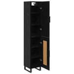 Casa si Gradina - Mobilier - Comode si corpuri - Corpuri bucatarie - Bufet Stejar Negru 34,5 x 34 x 180 cm Lemn compozit - Infinity.ro