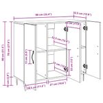 Casa si Gradina - Mobilier - Comode si corpuri - Comode - Bufet Stejar negru 90 x 34 x 80 cm Lemn compozit - Infinity.ro