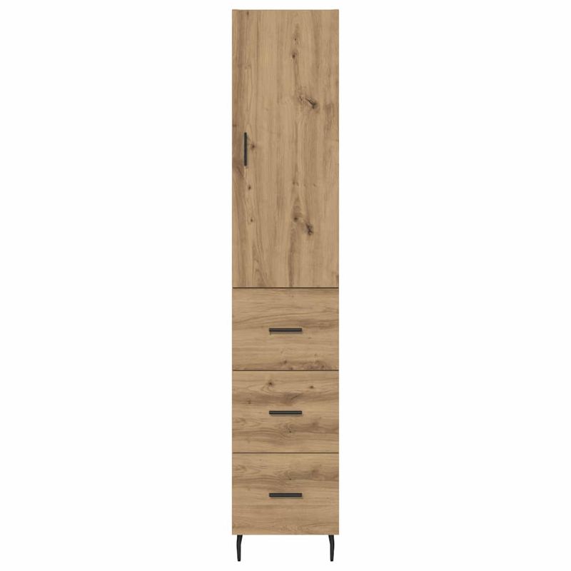 Casa si Gradina - Mobilier - Comode si corpuri - Corpuri bucatarie - Bufet Stejar Artizanal 34,5 x 34 x 180 cm Lemn compozit - Infinity.ro