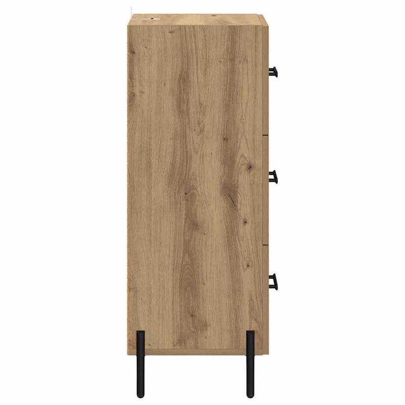 Casa si Gradina - Mobilier - Comode si corpuri - Comode - Bufet stejar artizanal 34 x 34.5 x 90 cm Lemn compozit - Infinity.ro