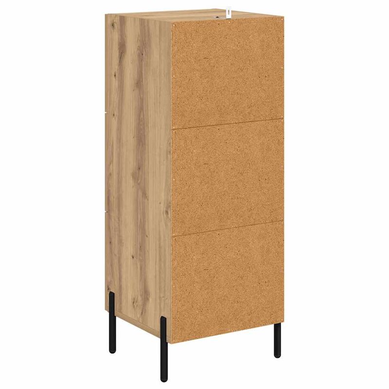Casa si Gradina - Mobilier - Comode si corpuri - Comode - Bufet stejar artizanal 34 x 34.5 x 90 cm Lemn compozit - Infinity.ro