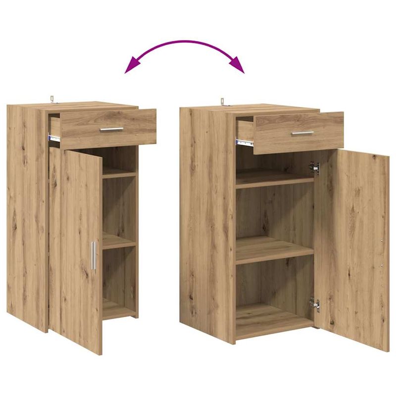 Casa si Gradina - Mobilier - Comode si corpuri - Comode - Bufet stejar artizanal 42.5 x 40 x 93 cm Lemn compozit - Infinity.ro
