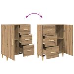 Casa si Gradina - Mobilier - Comode si corpuri - Comode - Bufet stejar artizanal 34 x 69.5 x 90 cm Lemn compozit - Infinity.ro