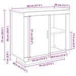 Casa si Gradina - Mobilier - Comode si corpuri - Comode - Bufet Stejar negru 40 x 80 x 75 cm Lemn compozit - Infinity.ro