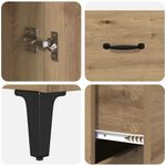 Casa si Gradina - Mobilier - Comode si corpuri - Corpuri bucatarie - Bufet Stejar Artizanal 69,5 x 34 x 180 cm Lemn compozit - Infinity.ro