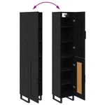 Casa si Gradina - Mobilier - Comode si corpuri - Corpuri bucatarie - Bufet Stejar Negru 34,5 x 34 x 180 cm Lemn compozit - Infinity.ro