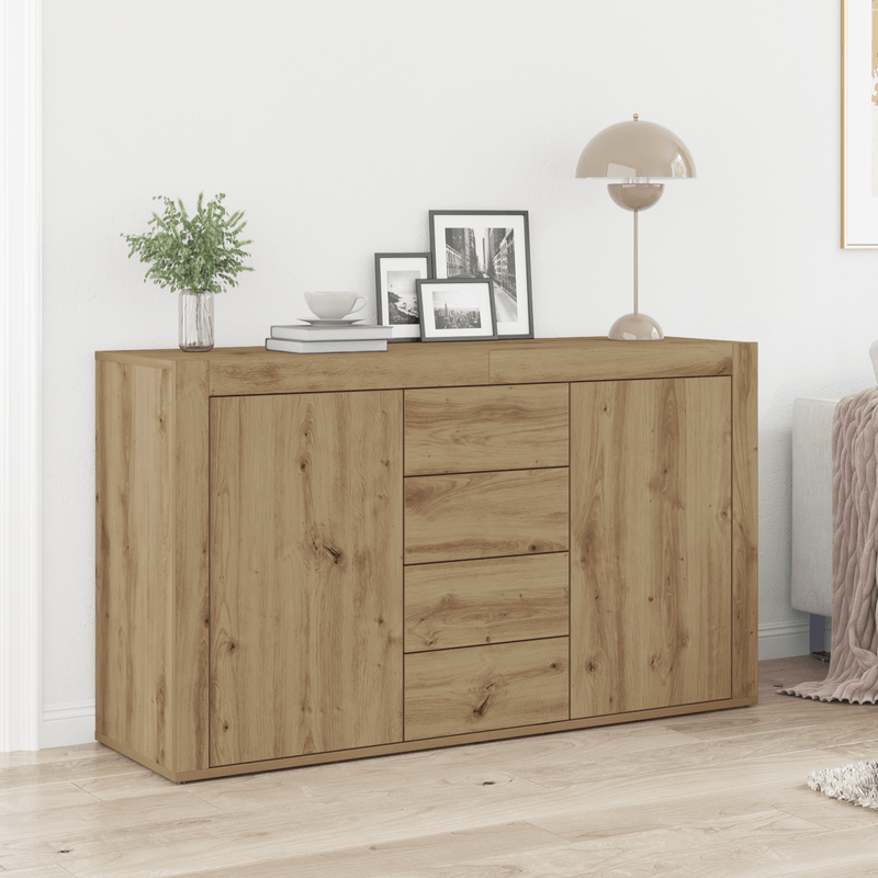 Casa si Gradina - Mobilier - Comode si corpuri - Comode - Bufet Stejar Artizanal Lemn Prelucrat 120 x 36 x 69 cm - Infinity.ro