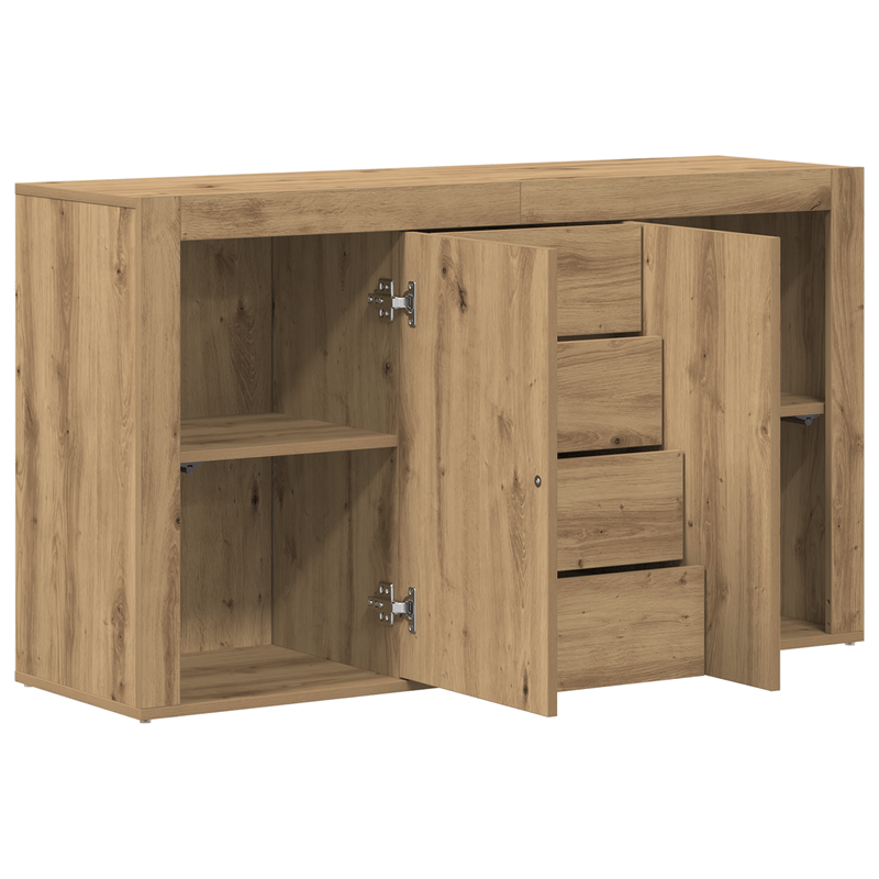 Casa si Gradina - Mobilier - Comode si corpuri - Comode - Bufet Stejar Artizanal Lemn Prelucrat 120 x 36 x 69 cm - Infinity.ro