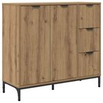 Casa si Gradina - Mobilier - Comode si corpuri - Comode - Bufet stejar artizanal 89.5 x 33 x 82 cm Lemn compozit - Infinity.ro