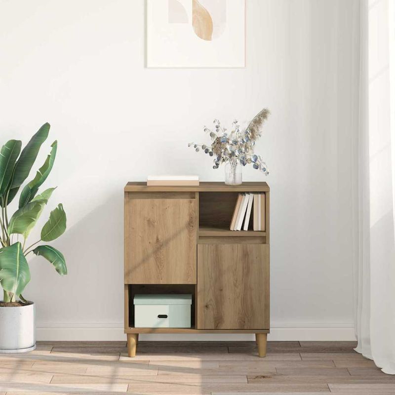 Casa si Gradina - Mobilier - Comode si corpuri - Comode - Bufet stejar artizanal 35 x 60 x 70 cm Lemn compozit - Infinity.ro