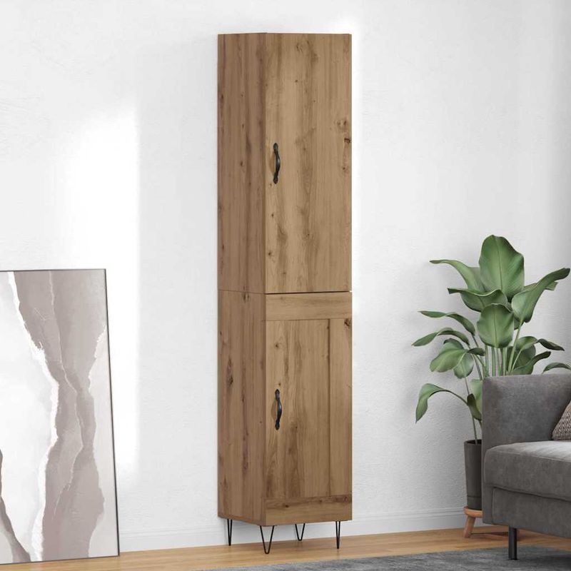 Casa si Gradina - Mobilier - Comode si corpuri - Corpuri bucatarie - Bufet Stejar Artizanal 69,5 x 34 x 180 cm Lemn compozit - Infinity.ro