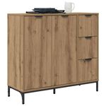 Casa si Gradina - Mobilier - Comode si corpuri - Comode - Bufet stejar artizanal 89.5 x 33 x 82 cm Lemn compozit - Infinity.ro