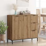 Casa si Gradina - Mobilier - Comode si corpuri - Comode - Bufet stejar artizanal 89.5 x 33 x 82 cm Lemn compozit - Infinity.ro