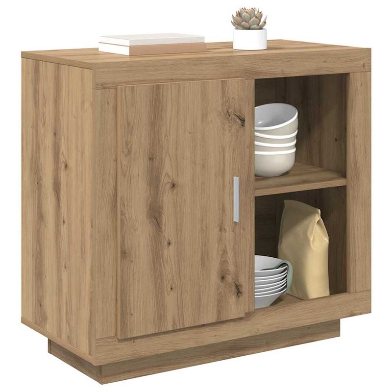 Casa si Gradina - Mobilier - Comode si corpuri - Comode - Bufet stejar artizanal 40 x 80 x 75 cm Lemn compozit - Infinity.ro
