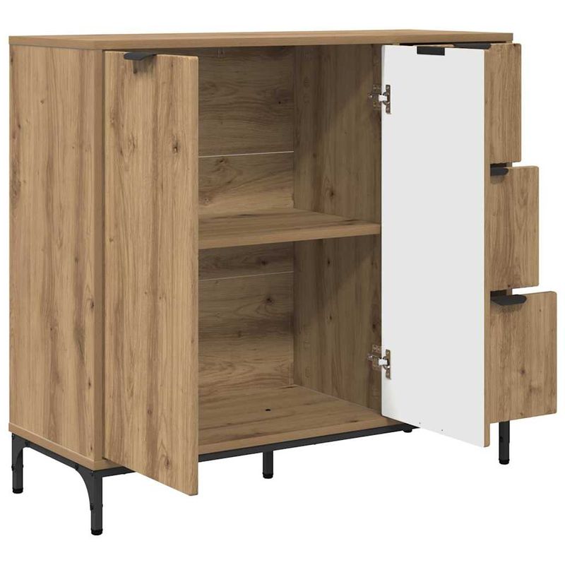 Casa si Gradina - Mobilier - Comode si corpuri - Comode - Bufet stejar artizanal 89.5 x 33 x 82 cm Lemn compozit - Infinity.ro