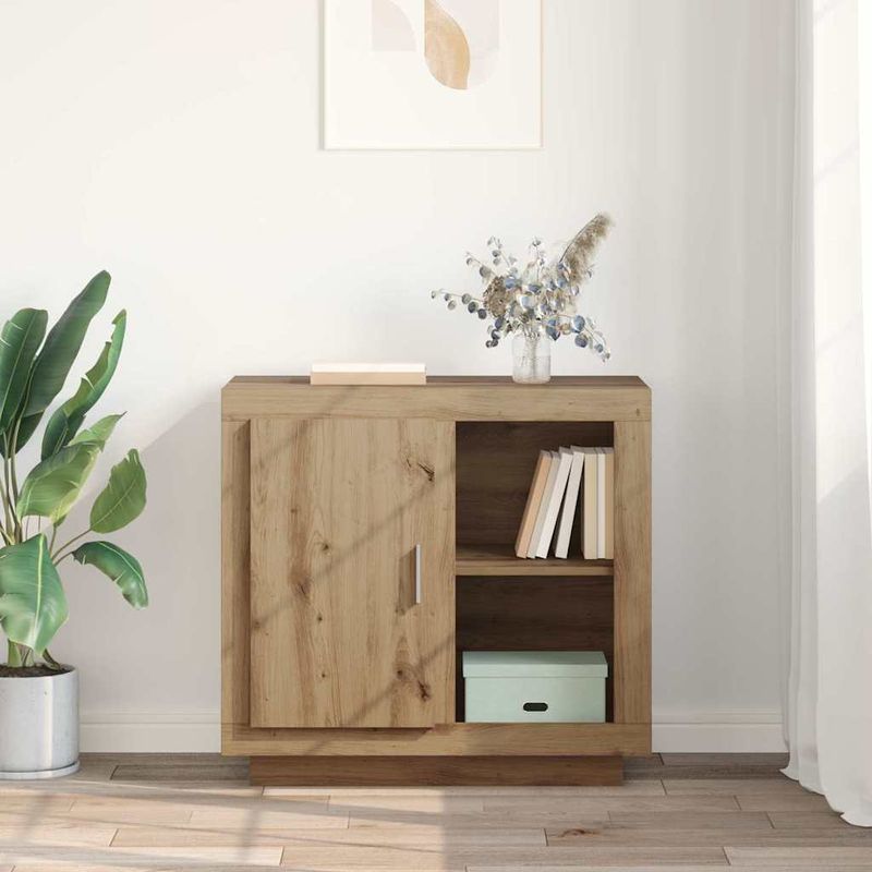 Casa si Gradina - Mobilier - Comode si corpuri - Comode - Bufet stejar artizanal 40 x 80 x 75 cm Lemn compozit - Infinity.ro