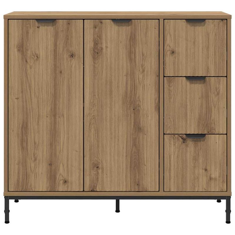 Casa si Gradina - Mobilier - Comode si corpuri - Comode - Bufet stejar artizanal 89.5 x 33 x 82 cm Lemn compozit - Infinity.ro