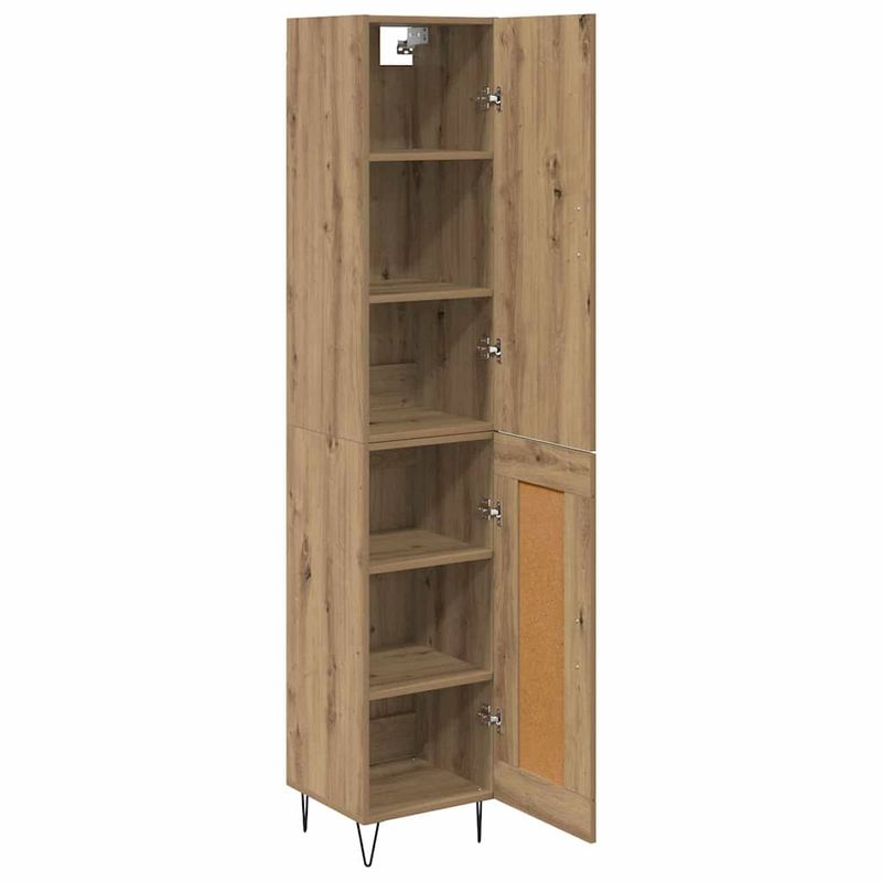 Casa si Gradina - Mobilier - Comode si corpuri - Corpuri bucatarie - Bufet Stejar Artizanal 69,5 x 34 x 180 cm Lemn compozit - Infinity.ro