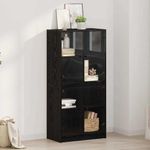 Casa si Gradina - Mobilier - Comode si corpuri - Comode - Bufet Stejar Negru 68 x 37 x 142 cm Lemn compozit - Infinity.ro
